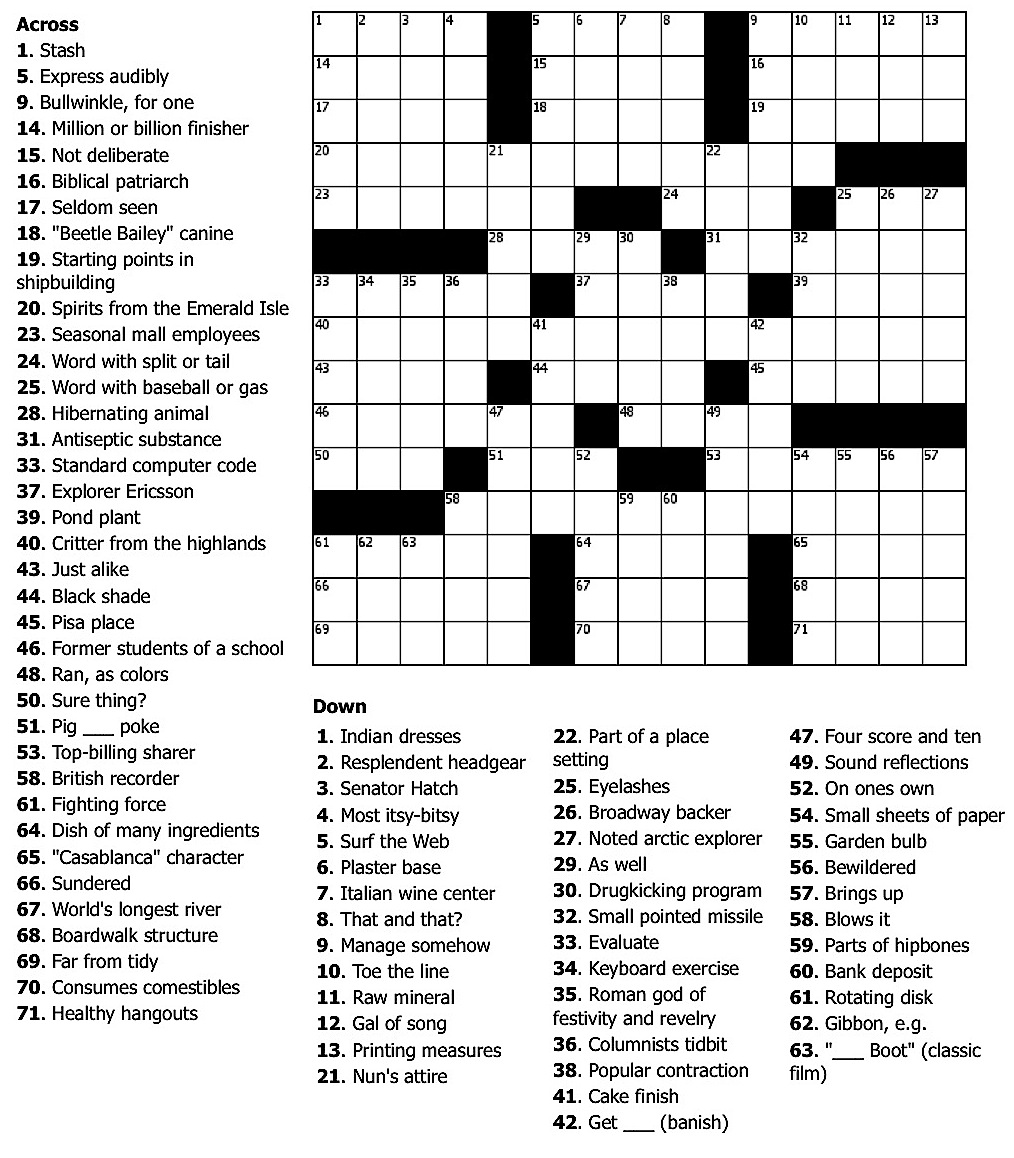 Puzzles for Feb 1-2 2020 Number search/Sudoku/Word search/Crossword ...